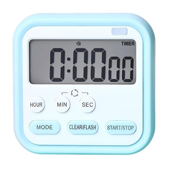Stopwatch Timer for Study Kitchen Timer Large LCD Screen 24hr Digital Display Magnetic Retractable Stand Loud Alarm Stop Watch Countdown Flashing Light Study Timer for Students Cooking (Blue)