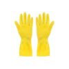 Sulfar Reusable 100% Natural Latex Rubber Dish Washing Gloves, Cleaning Gloves, Pet Grooming, Gardening, Great for Washing Dish, Kitchen, Car and Bathroom (Large, Yellow, 1 Pair)