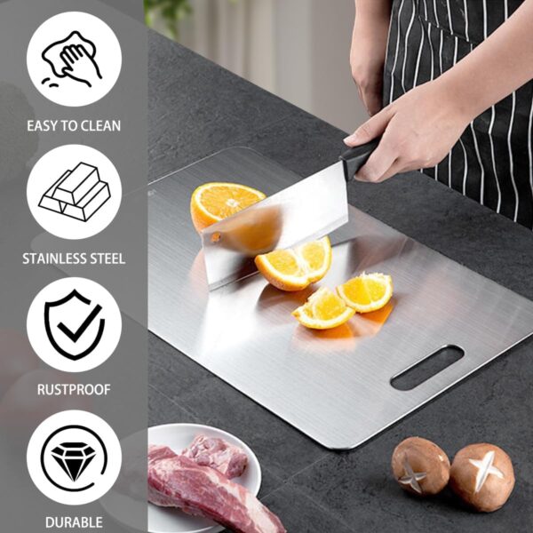 Vasukie-304-Stainless-Steel-Chopping-Board-for-Kitchen-Non-Slip-Rust-Proof-Easy-to-use-Round-Edge-Heavy-Duty-Chopping-Board-Vegetable-Meats-Vegetable-Chopper-Board-Safe-Durable-32CM21CM.jpg Vasukie 304 Stainless Steel Chopping Board for Kitchen | Non Slip| Rust Proof | Easy to use| Round Edge| Heavy Duty Chopping Board Vegetable, Meats Vegetable Chopper Board Safe Durable (32CM*21CM)