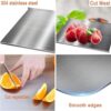 Vasukie 304 Stainless Steel Chopping Board for Kitchen | Non Slip| Rust Proof | Easy to use| Round Edge| Heavy Duty Chopping Board Vegetable, Meats Vegetable Chopper Board Safe Durable (Table TOP)