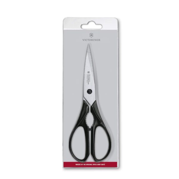 Victorinox Multipurpose Stainless Steel Kitchen Shears - Scissors for Cutting Herbs, Vegetables & Meat, Black, 20cm, Swiss Made