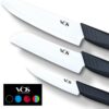 Vos Ceramic Knife Set | Ceramic Kitchen Knife Set | Ceramic Kitchen Knife with Covers, Ceramic Paring Knife 10 cm, 12 cm, 15 cm