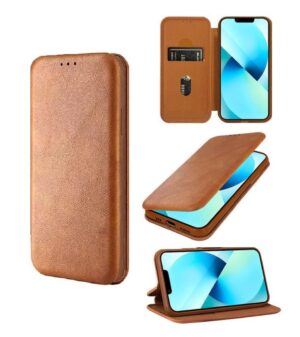 WHITBULL PU Leather Magnetic Premium Flip Cover with 2 Card Slot for Oppo F31 Pro Plus 5G / Oppo F31 Pro+ 5G - Brown