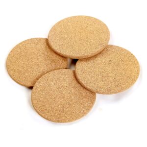Windup Cork Trivets for Hot Dishes, Hot Pad, Place Mat Windup Cork Trivets for Hot Dishes, Hot Pad, Place Mat - Export Quality 7inch - Set of 4 (Natural) - Thick & Absorbent, Non Slippery, Heat Resistant, Eco-Friendly, Made in India