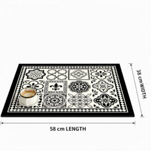 Yagzon Dish Drying Mat for Kitchen Wet Utensils (58CM*38CM)/Kitchen Sink Mat/Counter Top/Water Adsorbent/Quick Dry/Waterproof Anti-Slip mat