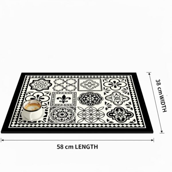 Yagzon Dish Drying Mat for Kitchen Wet Utensils (58CM*38CM)/Kitchen Sink Mat/Counter Top/Water Adsorbent/Quick Dry/Waterproof Anti-Slip mat