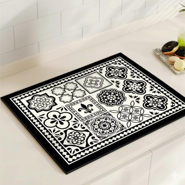 Yagzon Dish Drying Mat for Kitchen Wet Utensils (58CM*38CM)/Kitchen Sink Mat/Counter Top/Water Adsorbent/Quick Dry/Waterproof Anti-Slip mat