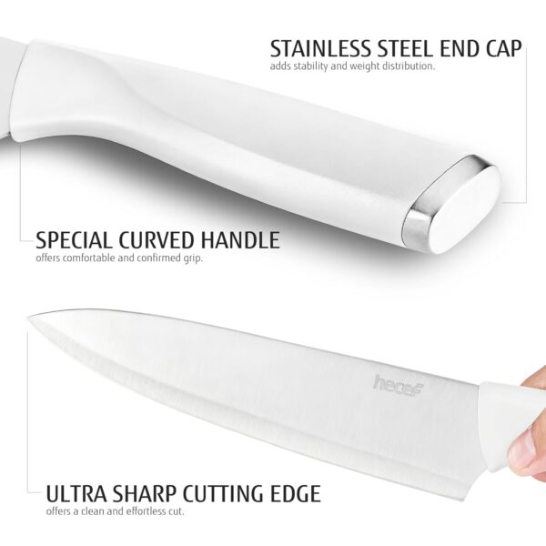 hecef-Knife-Block-with-Knives-Sharp-Stainless-Steel-Kitchen-Knife-Set-with-Kitchen-Scissors-7-Piece-Knife-Block-Set-with-Special-Curved-Handle-for-Cooks-and-Cooking-Lovers-White.jpg hecef Knife Block with Knives, Sharp Stainless Steel Kitchen Knife Set with Kitchen Scissors, 7-Piece Knife Block Set with Special Curved Handle for Cooks and Cooking Lovers, White
